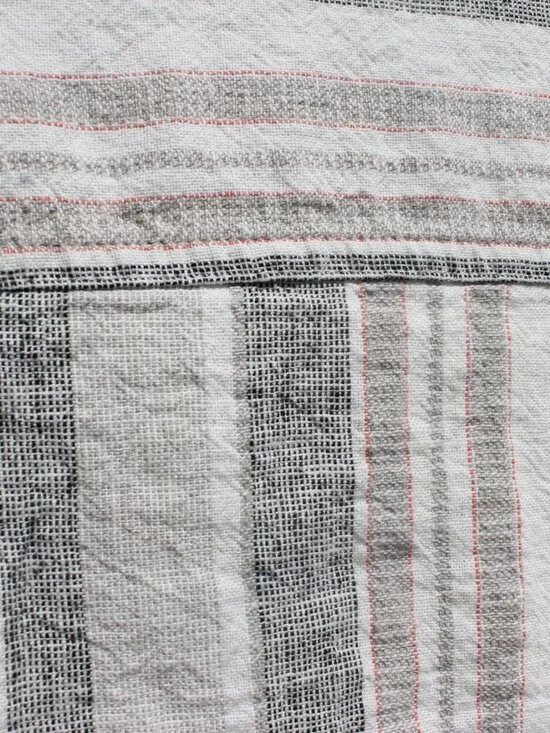 Jones New York Women's Striped Linen Blend Button Front Jacket Small Drawstring - Picture 6 of 8